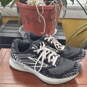 Black and White Brooks Levitate Running Shoes